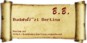 Budaházi Bertina névjegykártya